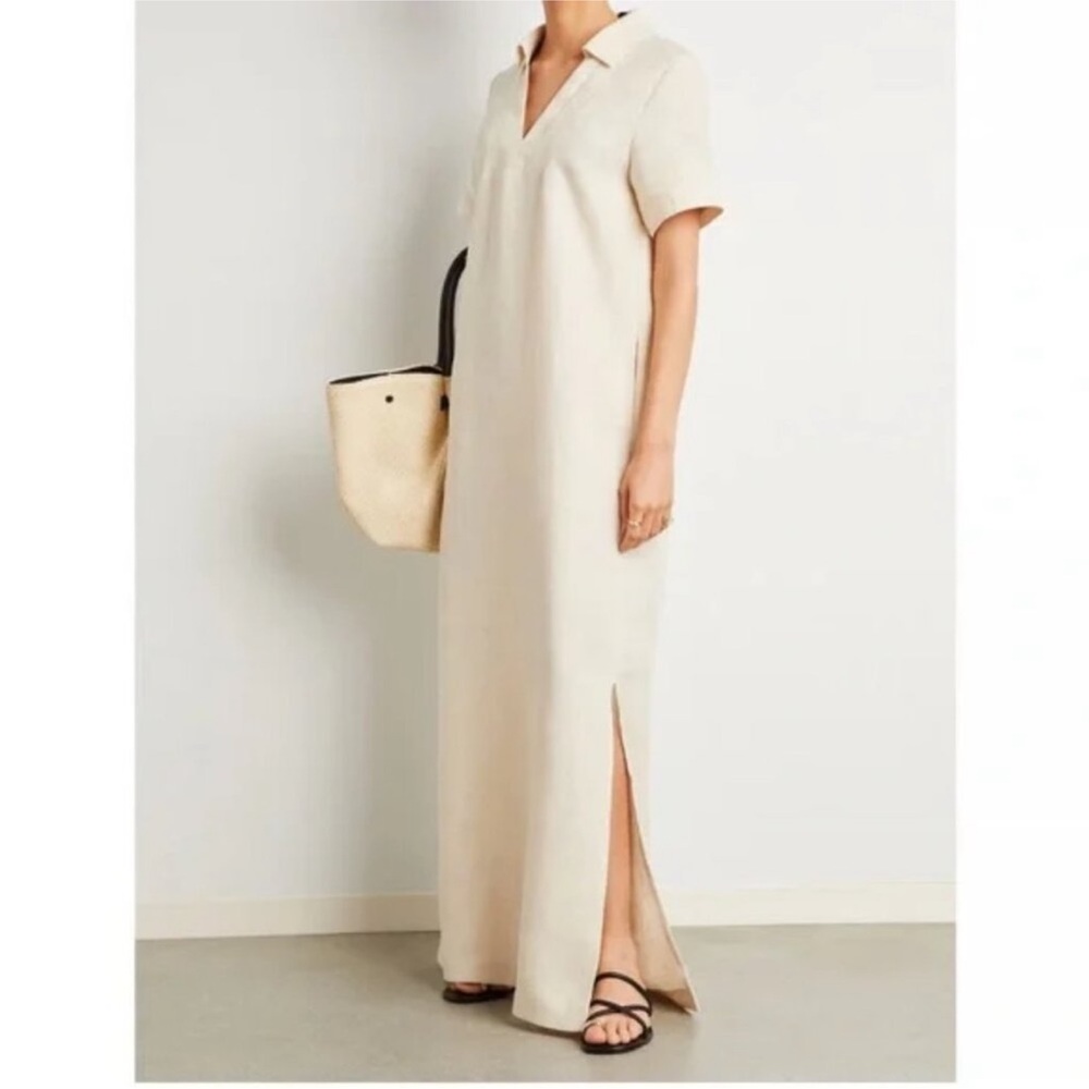 NWT Banana Republic Cruz 100% Linen Maxi Dress with Side Slits-S